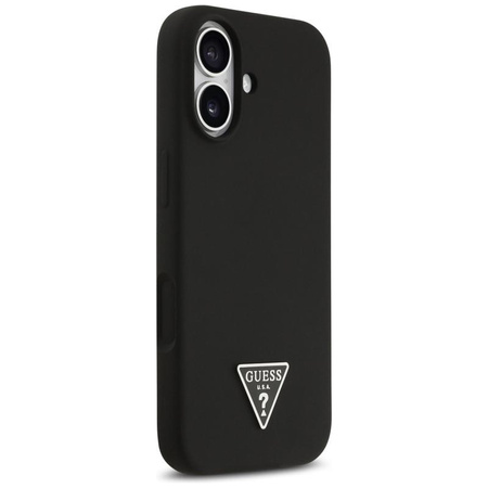 Guess Silicone Triangle Logo MagSafe - Etui iPhone 17 (czarny)