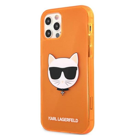 Karl Lagerfeld Choupette Head - Etui iPhone 12 Pro Max (fluo pomarańczowy)