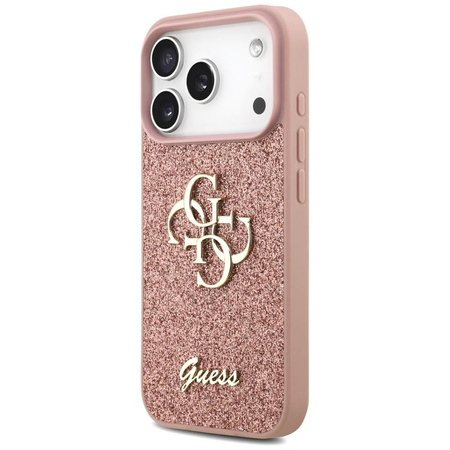 Guess Fixed Glitter Big 4G - Etui do iPhone 17 Pro (różowy)