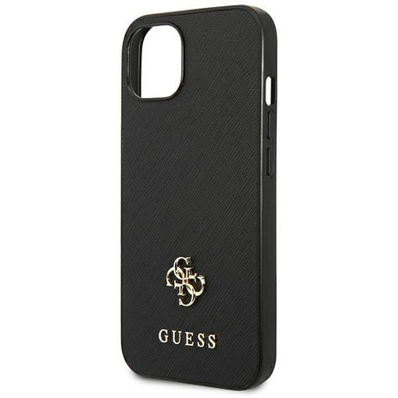 Guess Saffiano 4G Small Metal Logo – Etui iPhone 13 mini (czarny)