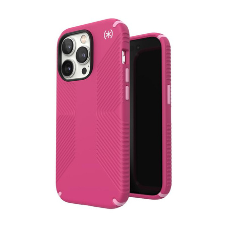 Speck Presidio2 Grip - Antypoślizgowe etui iPhone 14 Pro (Digitalpink / Blossompink / White)