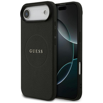 Guess Grained Ring MagSafe - Etui iPhone Air (czarny)