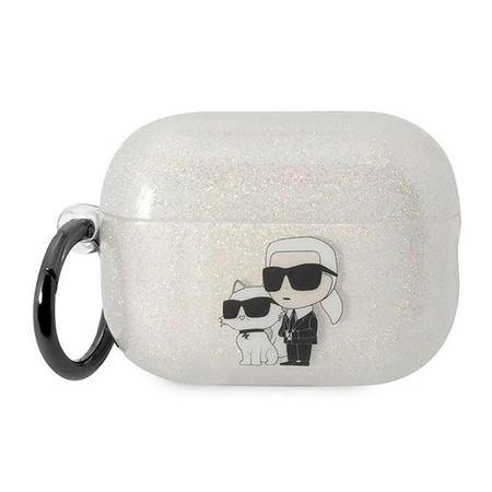 Karl Lagerfeld Glitter NFT Karl & Choupette - Etui AirPods Pro 2 (przezroczysty)