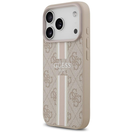 Guess 4G Printed Stripes MagSafe - Etui iPhone 17 Pro (różowy)