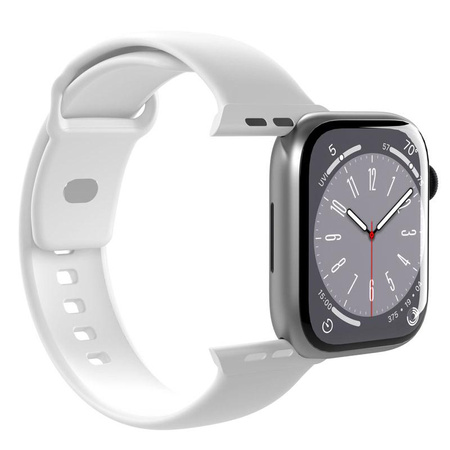 PURO ICON - Elastyczny pasek do Apple Watch 44/45/46/49 mm (S/M & M/L) (White)