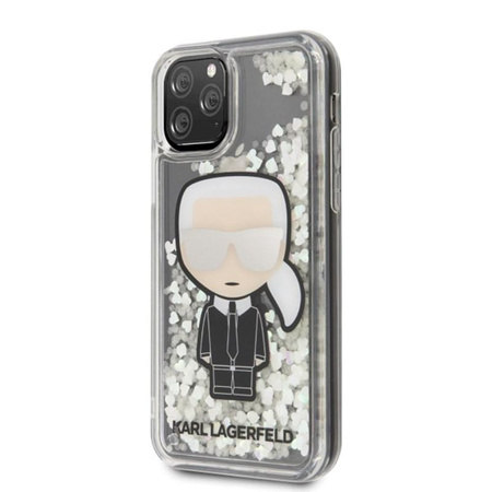 Karl Lagerfeld Glitter Glowdark Ikonik - Etui iPhone 11 Pro