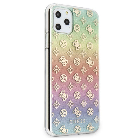 Guess 4G Peony Electroplated Pattern - Etui iPhone 11 Pro Max (tęczowy)