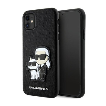 Karl Lagerfeld NFT Saffiano Karl & Choupette - Etui iPhone 11 (Czarny)