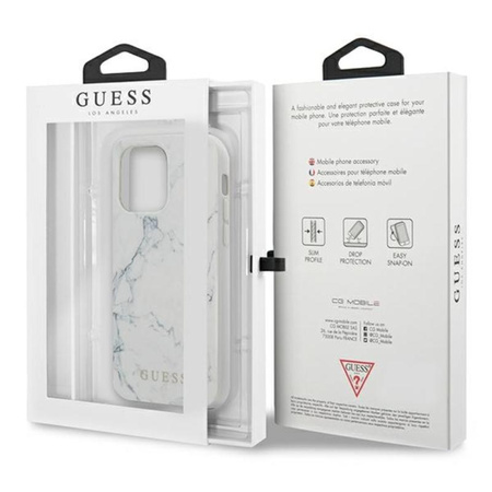 Guess Marble - Etui iPhone 13 Pro Max (biały)