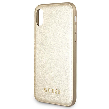 Guess Iridescent - Etui iPhone Xs / X (złoty)