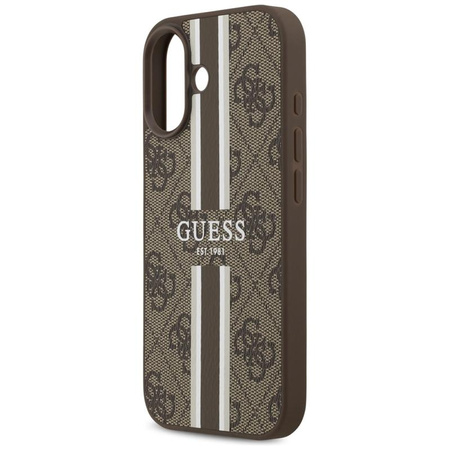 Guess 4G Printed Stripes MagSafe - Etui iPhone 17 (brązowy)