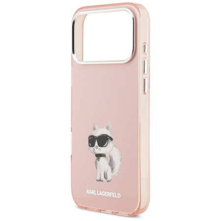 Karl Lagerfeld IML Aquarelle Choupette & Logo MagSafe - Etui iPhone 17 Pro (różowy)