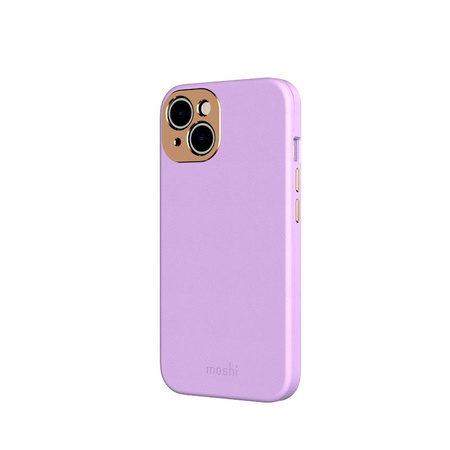 Moshi Napa Slim MagSafe - Skórzane etui iPhone 14 (Lavender Purple)