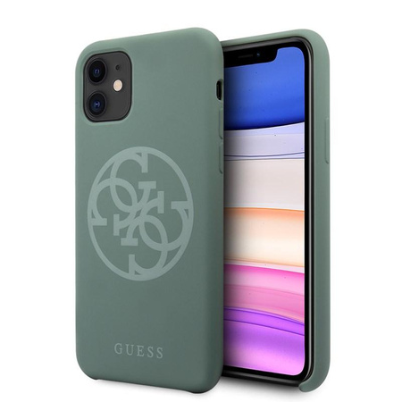 Guess Silicone 4G Tone to Tone - Etui iPhone 11 (khaki)