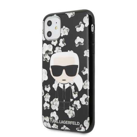 Karl Lagerfeld Iconic Karl Flower - Etui iPhone 11 (czarny)