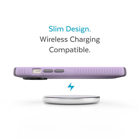 Speck Presidio2 Grip - Antypoślizgowe etui iPhone 14 / iPhone 13 (Spring Purple / Cloudygrey / White)