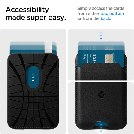 Spigen Valentinus Pro MagSafe - Portfel magnetyczny (Black)