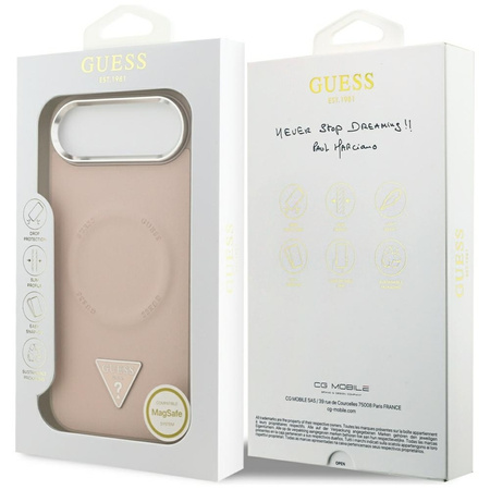 Guess Triangle Logo MagSafe - Etui iPhone Air (różowy)
