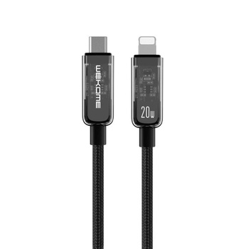 WEKOME WDC-181 Vanguard Series - Kabel połączeniowy USB-C do Lightning Super Fast Charging PD 20W 1 m (Czarny)