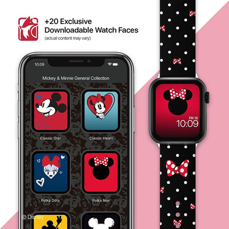 Disney Minnie Mouse - Pasek do Apple Watch (Polka Noir)