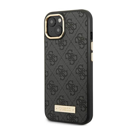 Guess 4G Logo Plate MagSafe - Etui iPhone 14 Plus (czarny)
