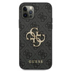 Guess 4G Big Metal Logo - Etui iPhone 12 Pro Max (szary)