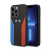 BMW Silicone Blue&Red Stripes M Collection - Etui iPhone 15 Pro (czarny)