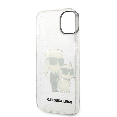 Karl Lagerfeld IML Glitter NFT Karl & Choupette - Etui iPhone 14 (przezroczysty)