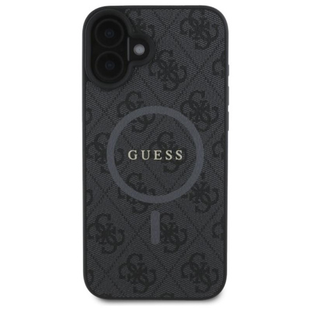 Guess 4G Ring Classic Logo MagSafe - Etui iPhone 16 (czarny)