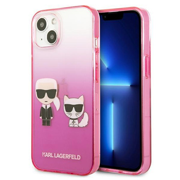 Karl Lagerfeld Gradient Ikonik Karl & Choupette - Etui iPhone 13 (różowy)