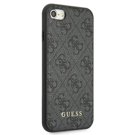 Guess 4G Metal Gold Logo – Etui iPhone SE 2022 / SE 2020 / 8 / 7 (szary)