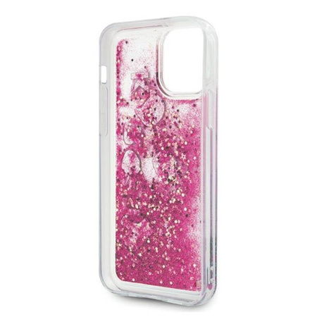 Karl Lagerfeld Glitter Liquid Floating Charms - Etui iPhone 12 / iPhone 12 Pro (Pink Floating Charms)