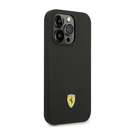 Ferrari Silicone Metal Logo - Etui iPhone 14 Pro Max (czarny)