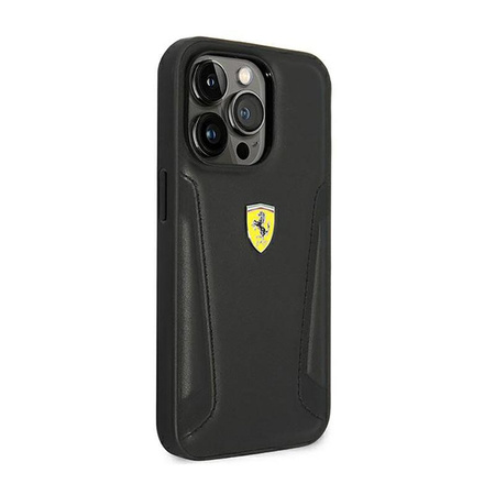 Ferrari Leather Stamp Sides – Etui iPhone 14 Pro (Czarny)