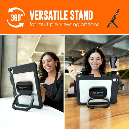 STM Dux Swivel - Etui pancerne iPad 11" (2025) / 10.9" (2022) (czarny)