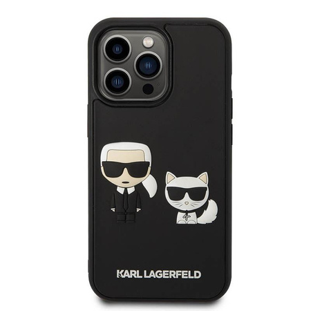 Karl Lagerfeld Ikonik 3D Karl & Choupette - Etui iPhone 14 Pro Max (czarny)