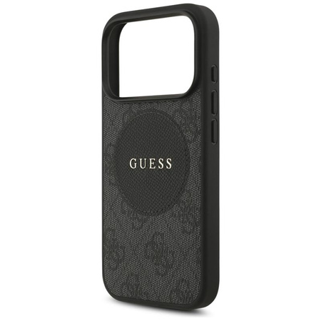 Guess 4G Circle Classic Logo MagSafe - Etui iPhone 17 Pro (czarny)