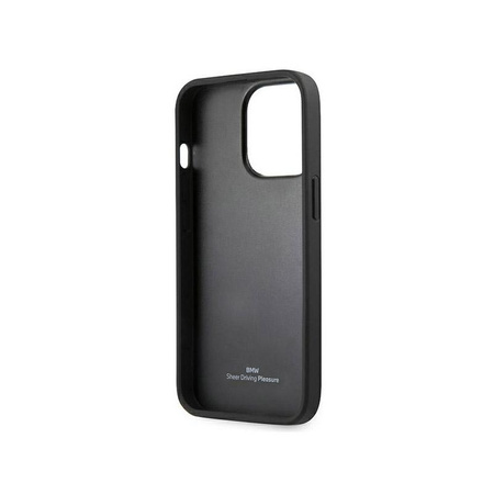 BMW Leather Hot Stamp - Etui iPhone 13 Pro (czarny)
