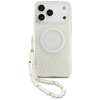 Guess IML Flowers Electro Pearl Strap MagSafe - Etui iPhone 17 Pro Max (biały)