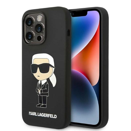 Karl Lagerfeld Silicone NFT Ikonik MagSafe - Etui iPhone 14 Pro Max (czarny)