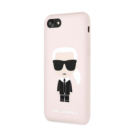 Karl Lagerfeld Fullbody Silicone Iconic - Etui iPhone SE 2020 / 8 / 7 (Light Pink)