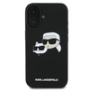 Karl Lagerfeld Silicone Double Heads Print MagSafe - Etui iPhone 16 Plus (czarny)