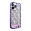 Guess Liquid Glitter Transculent 4G - Etui iPhone 14 Pro Max (Purpurowy)