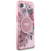 Guess IML Flowers MagSafe - Etui do iPhone 16e (różowy)