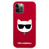 Karl Lagerfeld Choupette Head Silicone - Etui iPhone 12 / iPhone 12 Pro (czerwony)