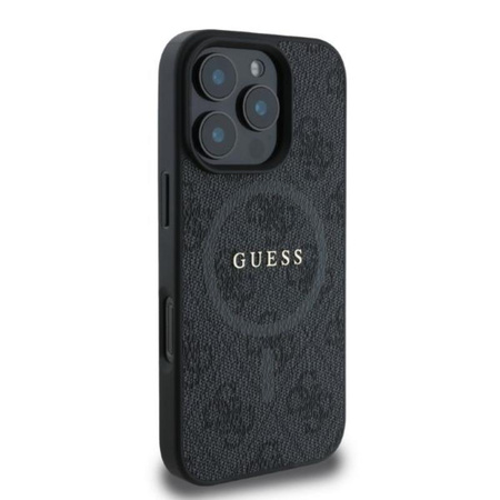 Guess 4G Ring Classic Logo MagSafe - Etui iPhone 16 Pro (czarny)