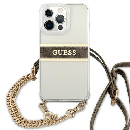 Guess 4G Gold Stripe Crossbody - Etui iPhone 13 Pro