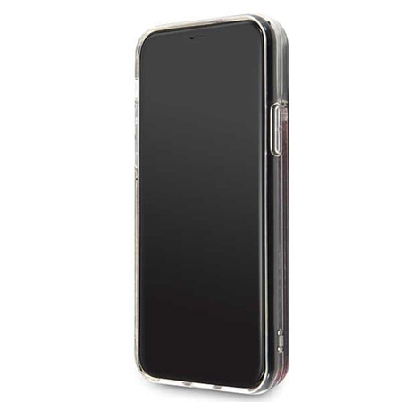 Guess Liquid Glitter Hearts - Etui iPhone 11 (malinowy)