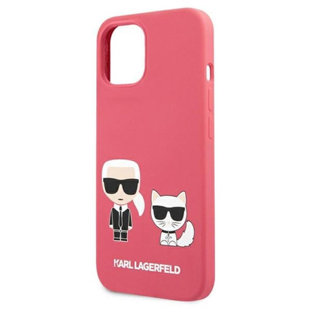 Karl Lagerfeld Silicone Karl & Choupette - Etui iPhone 13 mini (fuksja)