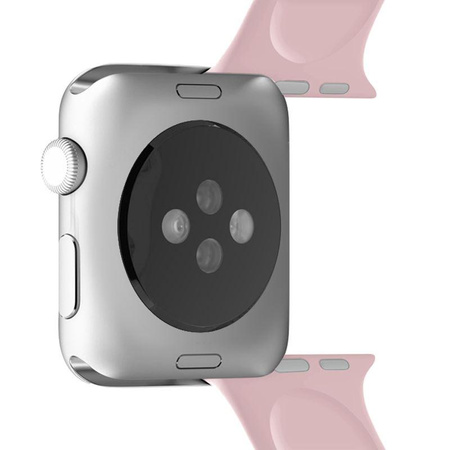 PURO ICON - Elastyczny pasek sportowy do Apple Watch 38/40/41 mm (S/M & M/L) (piaskowy róż)